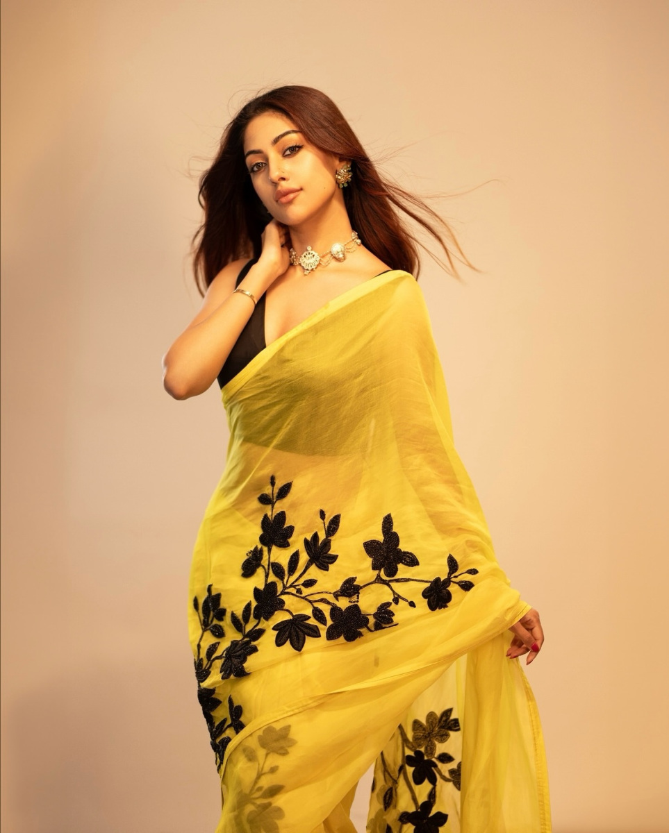 Anu-Emmanuel-Latest-Hot-Stills-in-Yellow-Saree-3