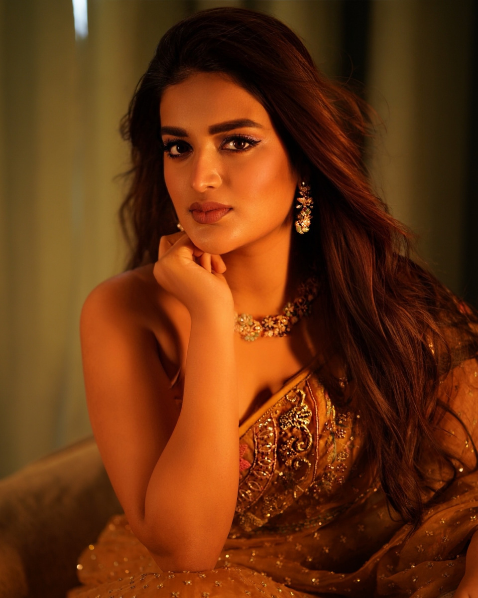 Nidhhi-Agerwal-Latest-Hot-Stills-in-Saree-2