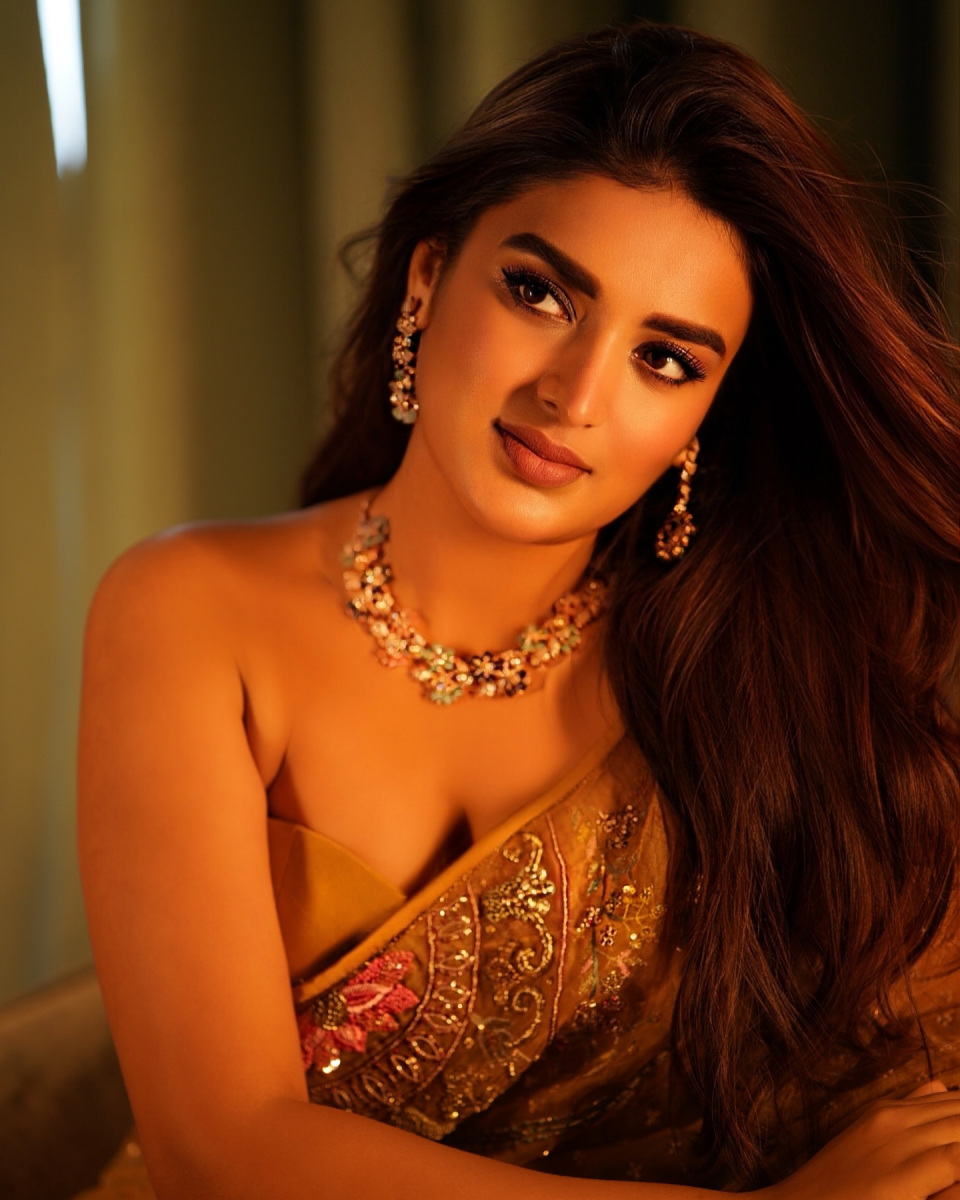 Nidhhi-Agerwal-Latest-Hot-Stills-in-Saree-4