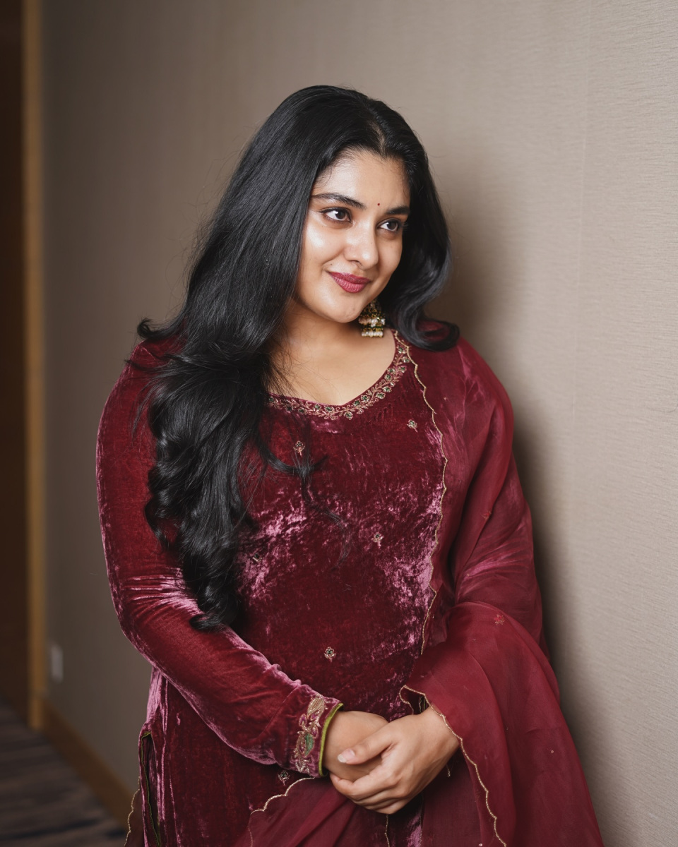 Nivetha Thomas Latest Pics in Red Outfit