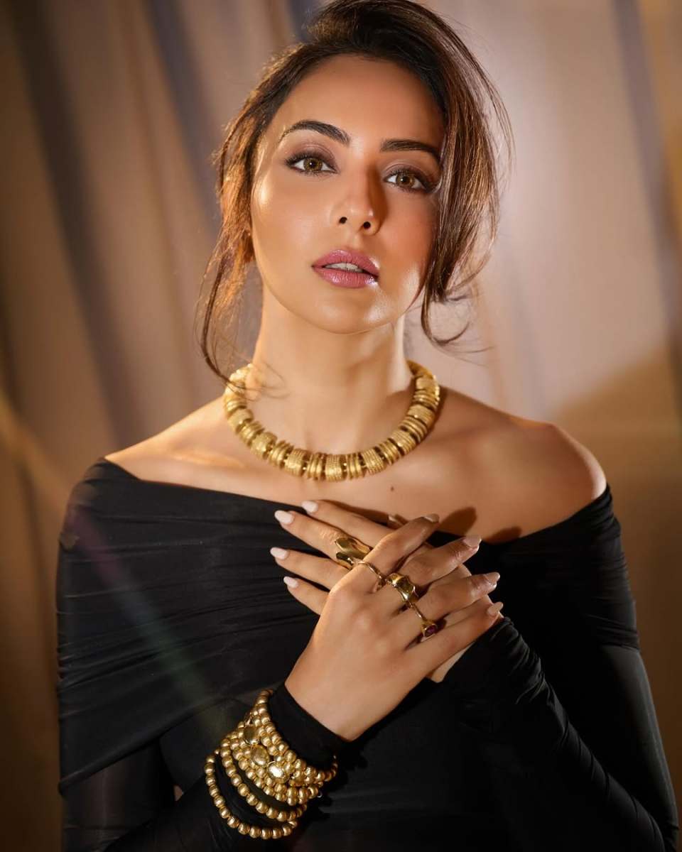 Rakul Preet Latest Hot Stills in Black Outfit