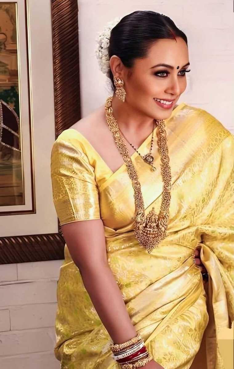 Rani Mukerji Latest Pics in Yellow Saree
