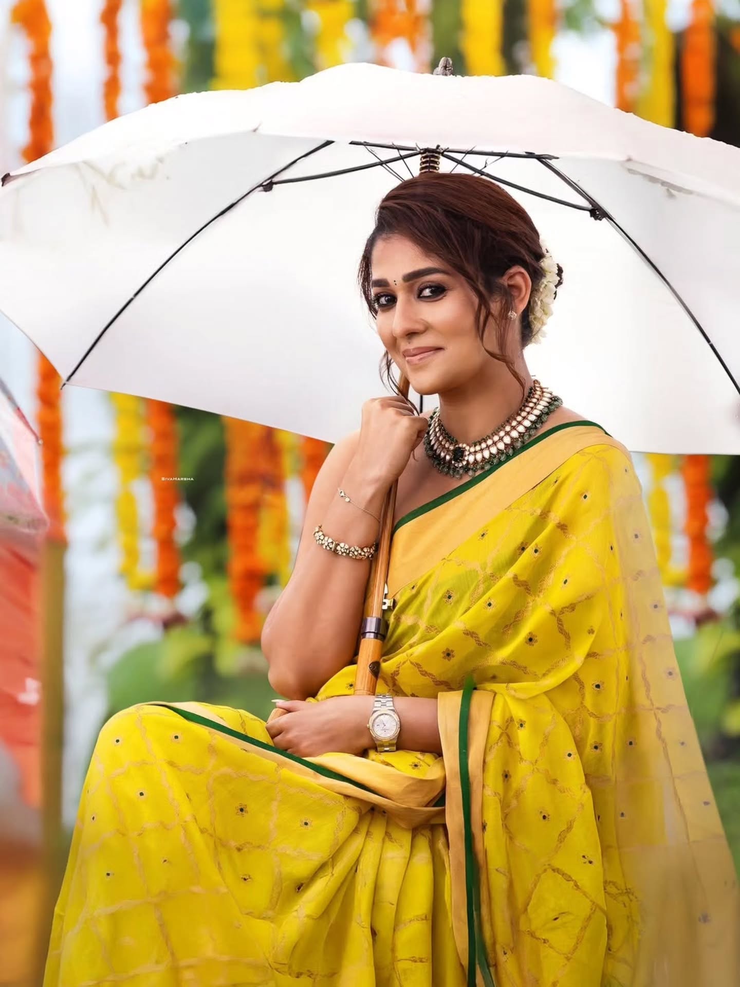 Stunning Nayanthara Yellow Saree Look – Latest Jewellery & Fashion Review