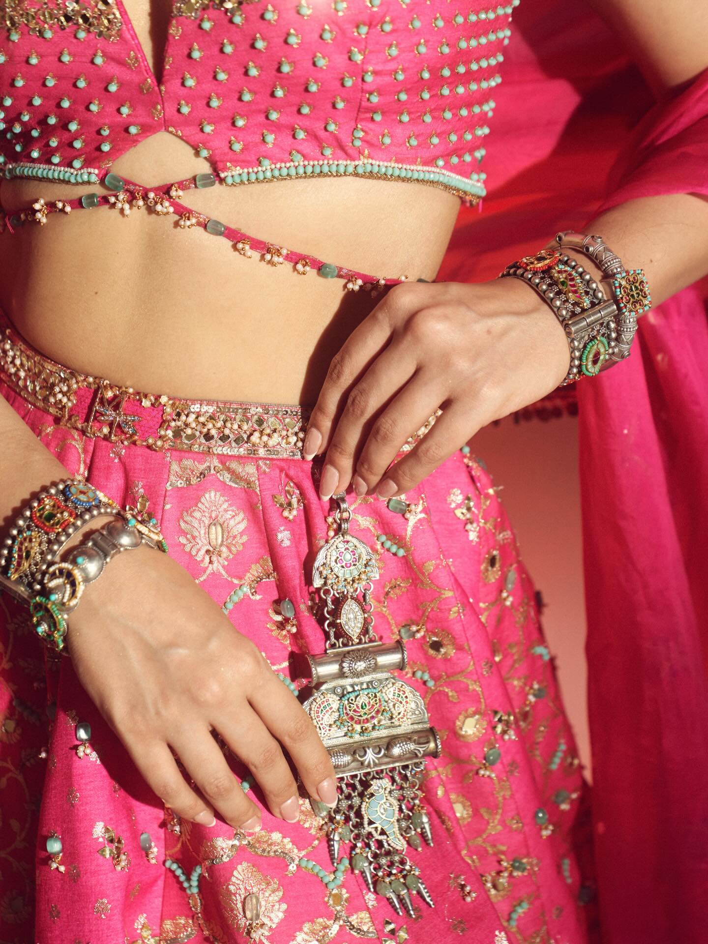 Raashii Khanna latest hot pics in Pink Lehenga