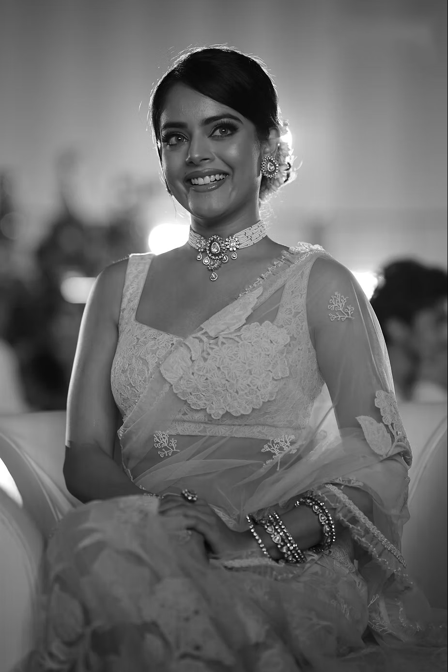 Riddhi Kumar Latest Hot Pics in Saree at Rajasaab movie event